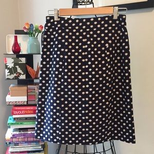 BODEN NAVY BLUE AND CREAM SKIRT